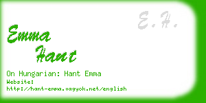 emma hant business card